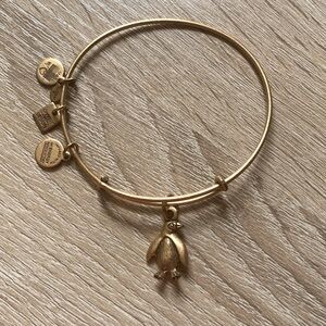 Gold Alex and Ani Penguin Bangle